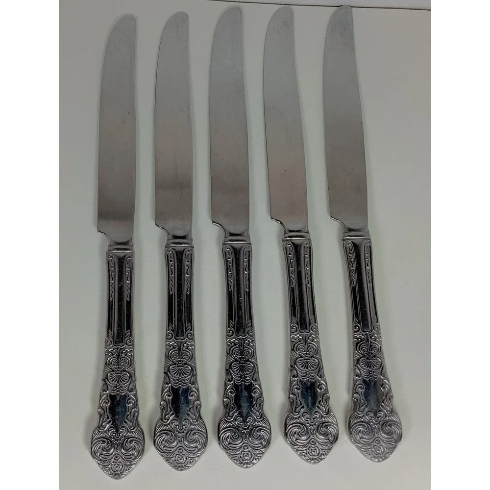 5‎ Reed & Barton RENAISSANCE Stainless 18/10 Dinner Knives